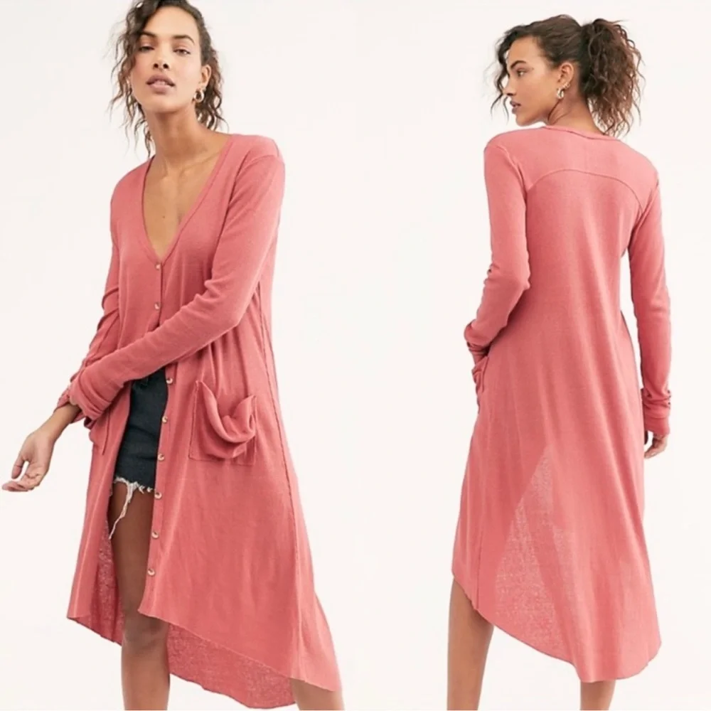 Free People Beach Ribbed Up long cardigan